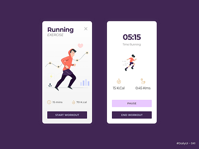 Workout Tracker - #DailyUI #041 - Design Challenge