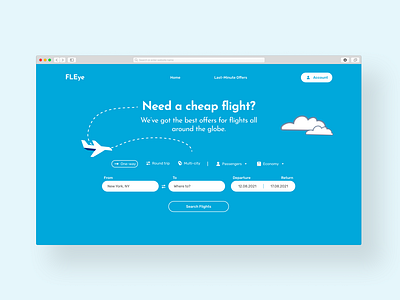 Flight Search Website - Landing Page and Pricing Page