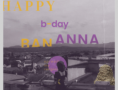 Happy b-day poster graphic design poster