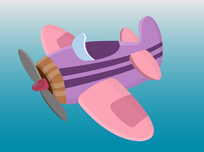 Cartoon Plane Illustration adobe illustrator after effects design pen tool vector