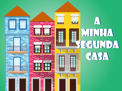 A minha segunda casa - My second home adobe illustrator design flat icon illustration pen tool vector