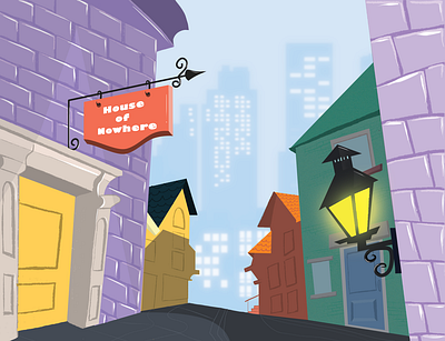 Town of Nowhere adobe illustrator concept design design game illustration