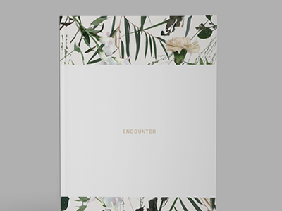 Encounter Book book collage floral foliage graphic design print design