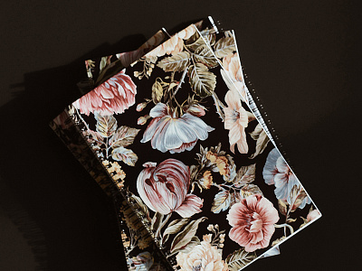 Dark Flora— The Journal design florals flowers hand painted journal notebook print design watercolor