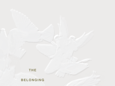 The Belonging Co — Book Cover Concept birds blind emboss book book cover branding doves emboss print design typography white