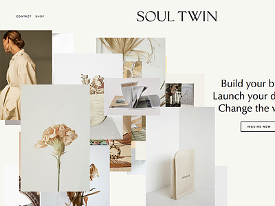 SOUL TWIN STUDIO — Landing Page design landing page mood board web design website
