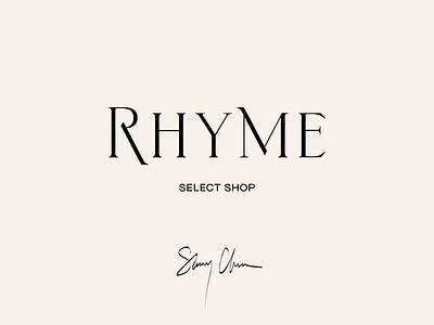 Custom Logotype for RHYME / by Soul Twin Studio boutique boutique logo branding custom typeface handwriting identity logo print design select shop type typography
