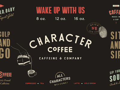 Brand Identity, Character Coffee — by Soul Twin Studio branding coffee coffee shop graphic design identity illustration logo new york poster print design type typography vintage vintage logo