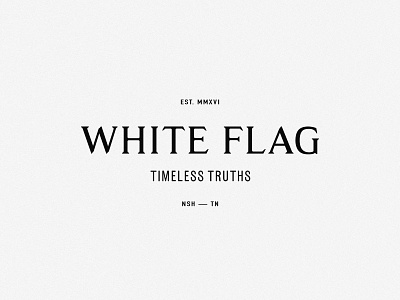 White Flag Identity, by Soul Twin Studio branding identity logo type typography vintage