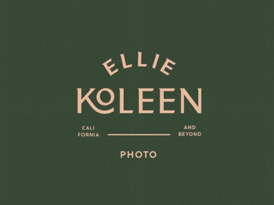 Ellie Kolleen Logo Lockup — by Soul Twin Studio branding california green identity logo logo lockup palm springs photographer pink type typography vintage