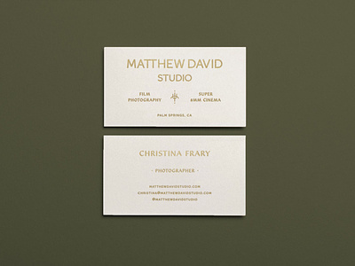 Collateral for Matthew David Studio, by Soul Twin branding desert identity joshua tree logo photographer logo photography print design type typography vintage