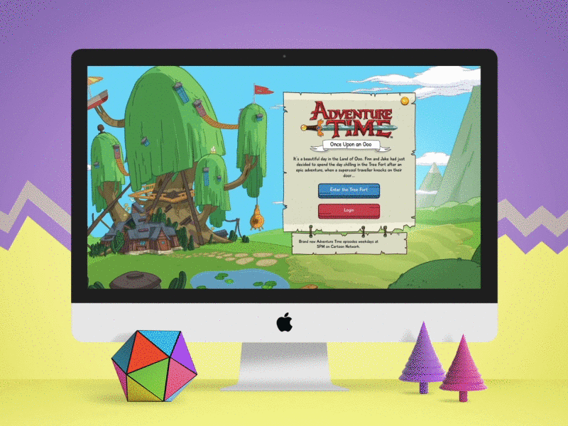 Once upon an Ooo - Adventure Time campaign site adventure time art direction cartoon graphic design interaction web design