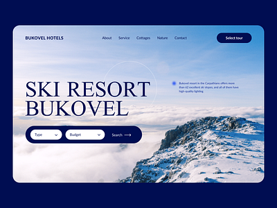 Ski Resort Bukovel design typography ui ux