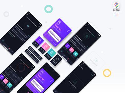 Buckler App - Sneak Peak app buckler color creative dark mode dark theme dark ui design ios lock push notification security app ui design uiux user experience user experience ux widget