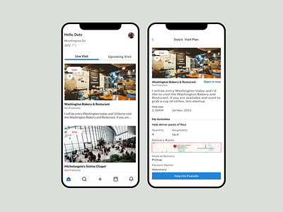 Social planner for employees design mobile app product design uiux