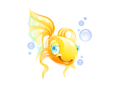 Goldfish character fish