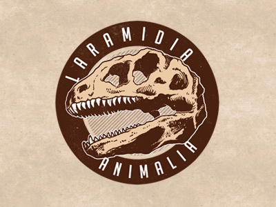 Laramidia bones circle dinosaur forsale icon logo skull teeth trex