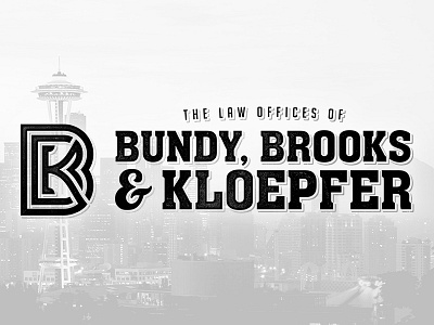 Bundy Final attorney bundy emblem lawyer logo monogram seattle serial killers texture type typography