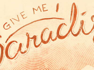 Paradise Type hand lettering ink lettering paradise type