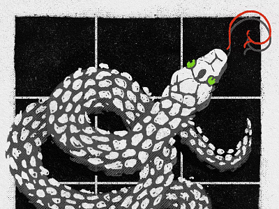 Scales on Tiles design drawing halftones illustration ink photoshop print scales snake texture tile wip