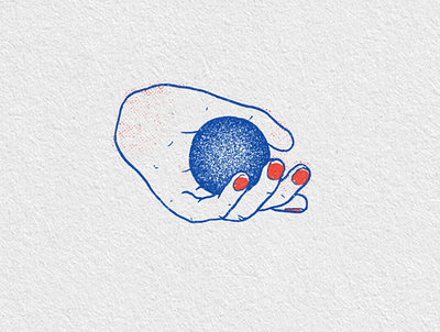 Handball ball drawing hand illustration ink poster print texture wip
