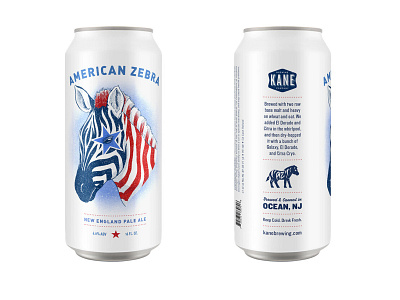 American Zebra NE IPA beer beer label graphic design illustration layout packaging texture zebra