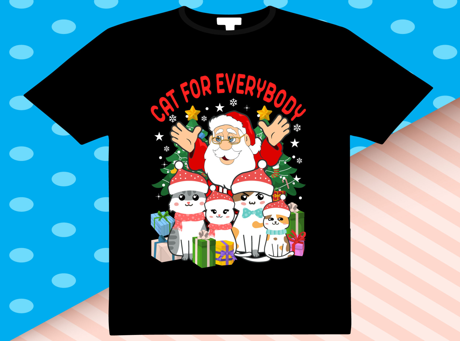Cat Christmas TShirts Design by Nishan Ali on Dribbble