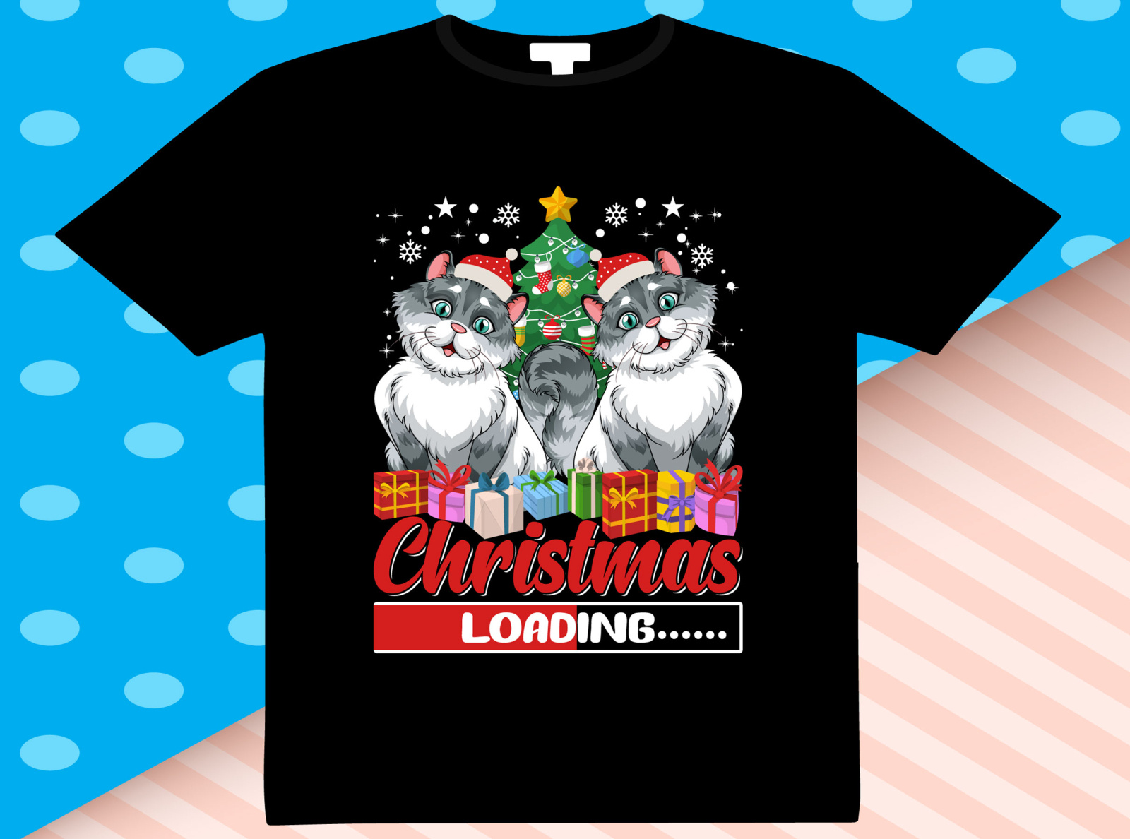 Cat Christmas TShirts Design by Nishan Ali on Dribbble
