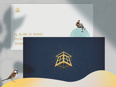 El Aljibe de Mendez bar branding collage art collageart design logo poster design restaurant