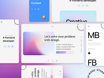 Existing Portfolio Design app branding dark mode design icon illustration logo minimal personal portfolio ui ux vector