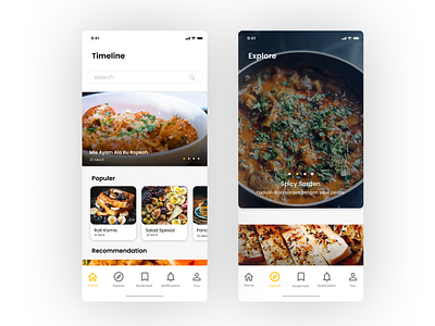 Who didn't love eating? Recipe App branding design flat illustration mobile mobile app design mobile ui ui ux vector