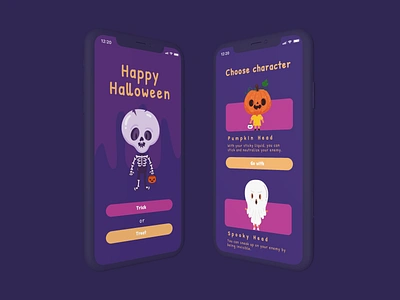 Halloween Rebound concept concept design dailyui design game design game designer game development graphic design halloween halloween design home page design illustration mobile app mobile app design mobile design mobile game mobile ui trick or treat trickortreat ui