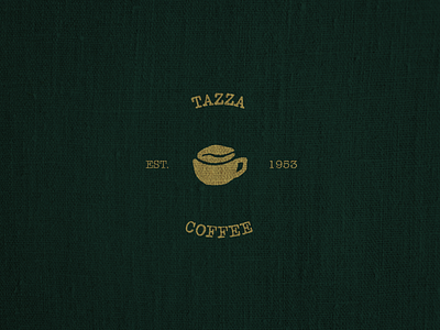 Tazza 1953 brew coffee coffeebean coffeeshop cup cupofjoe dailylogo dailylogochallenge design graphic design logo logomark morning roast tazza