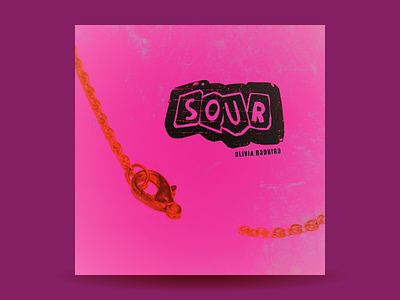 Reimagined SOUR Album album branding broken design graphic design heart love music necklace olivia pink reimagined rodrigo romance song sound sour teenage teens vinyl