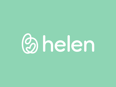 Helen apparel baby bloom brand challenge clothes craw daily dailylogo dailylogochallenge design graphic design green h heart helen logo logomark mother soft