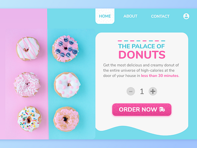 Donuts Delivery Landing Page delivery design donuts food homepage landingpage minimal ui ux web website