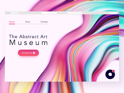 Home Page of Abstract Art Museum art gradients homepage homepagedesign museum pink web