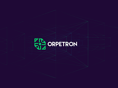 Orpetron bg illustration logo typography vector