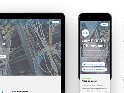 Landing page for IT-support company adaptive design handyman it landing website