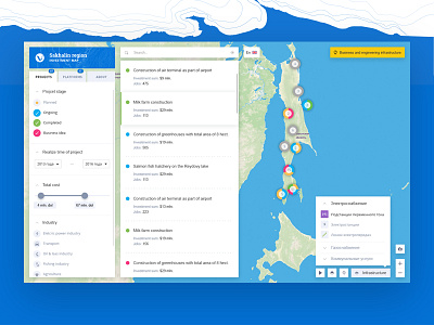 Investment map of Sakhalin region business design interactive investment map sakhalin ui ux