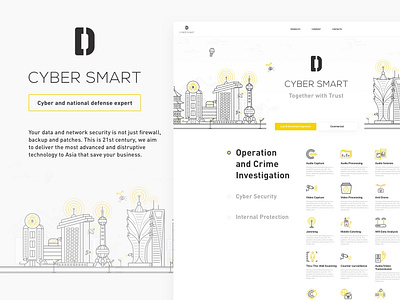 Cybersmart • Website design adobe illustrator balsamic mockup branding business design illustration landing sketch app ui website