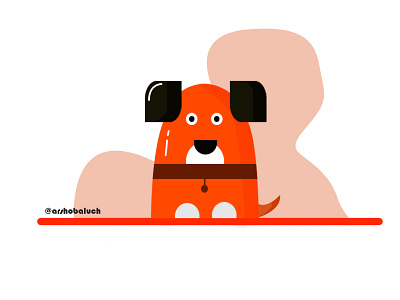 Cute Dog Illustration flat design flat design flat illustration illustration illustration art illustration design illustration digital illustrator