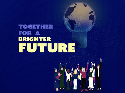 Together for a brighter future adobe photoshop change climate change climate change crisis cop26 glasgow ideas illustration metaphor world