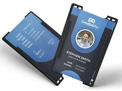 Corporate ID Card Template card employee employee card id card design id card template id kit identity identity card stationery stationery template