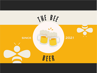 Illustrator Daily Creative Challenge | Day 7 adobe aicreativechallenge bee beer beer can challenge design flat illustration illustrator orange vector