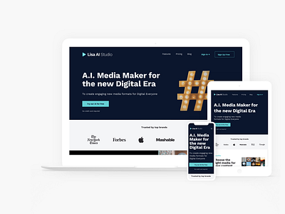 A.I Media Maker landing page responsive design web design