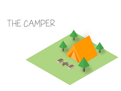 The Camper camper isometric design sketch virtual reality
