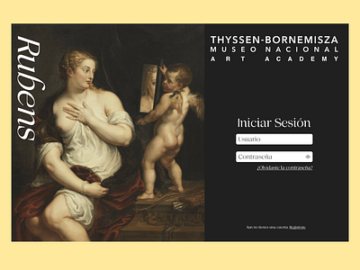 Thyssen Art Academy art branding design graphic design museum signup ui ux web
