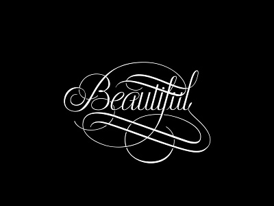 Beautiful copperplate design handlettering lettering swirls type typography