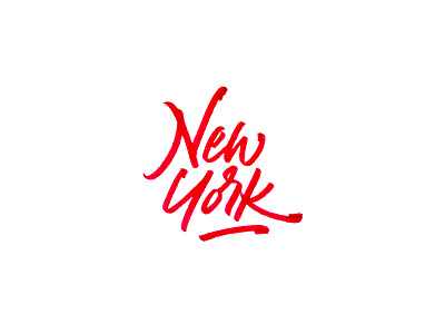 New York calligraphy lettering type typography